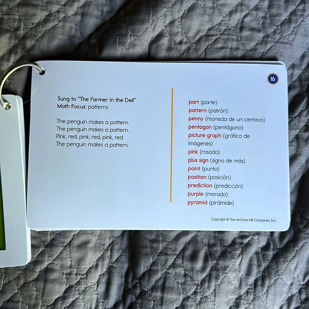 McGraw-Hill Laminated Alphabet/Math Cards For Prekindergarten
